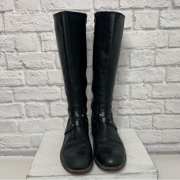 Wokly Belmont Black Leather Lace Up Tough Boots - Picture 8 of 16